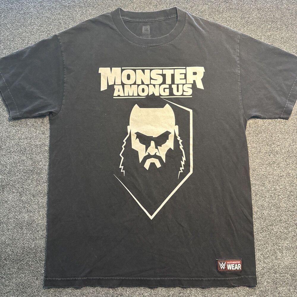 Braun Strowman Shirt Mens L Large Black WWE Wrestling Monster Among Us T Shirt